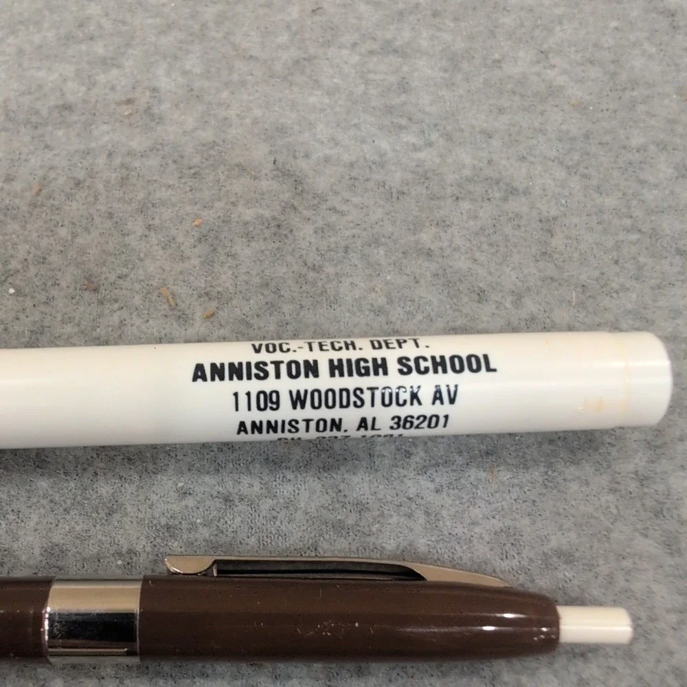 Vintage Anniston High School Vo-Tech Dept Pens and Marker Set Alabama 3pc - Picture 2 of 3